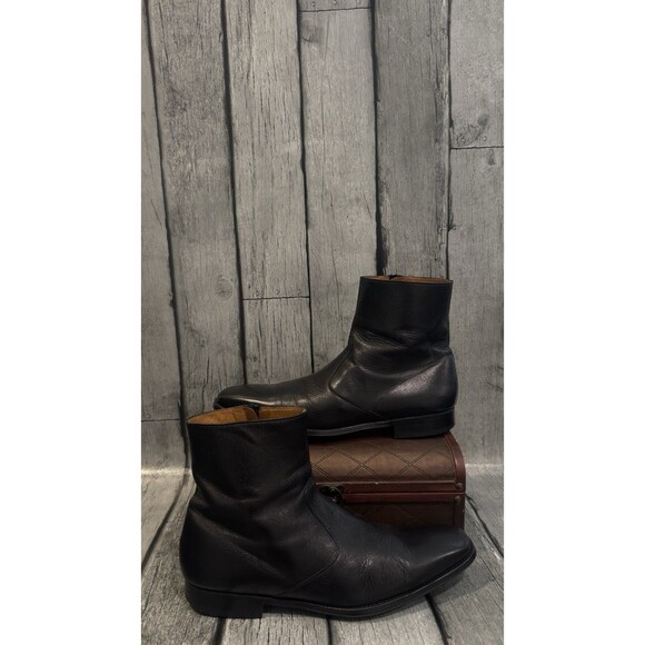 Magnanni Other - Magnanni Men’s Donosti Black Leather Side Zip Ankle Boots 12682 Sz 9.5